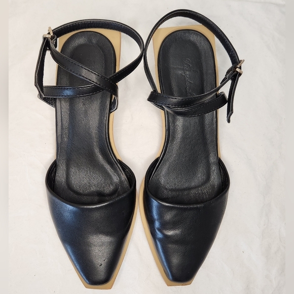 Black Leather Slingback Mules - Picture 7 of 16